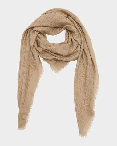 Saint Laurent Grand Impression Cashmere-Blend Square Scarf