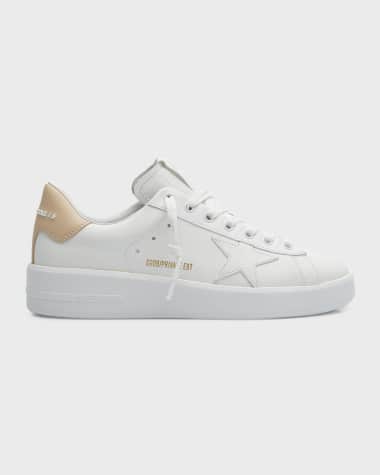 Golden Goose Pure Star Bicolor Leather Low-Top Sneakers