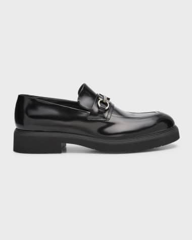 Ferragamo Men's Fiorello Leather Bit-Strap Loafers