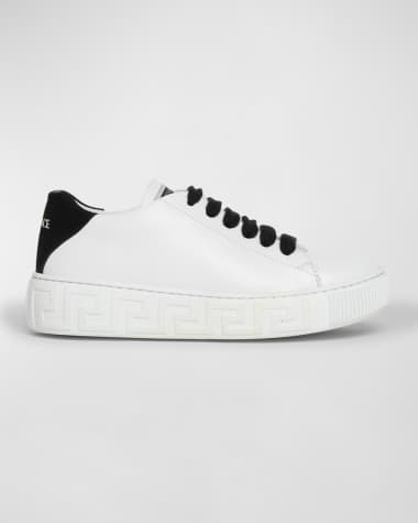 Versace Kid's Leather Low-Top Classic Sneakers, Toddlers