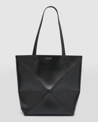 Loewe Puzzle Fold Medium Tote Bag in Shiny Leather