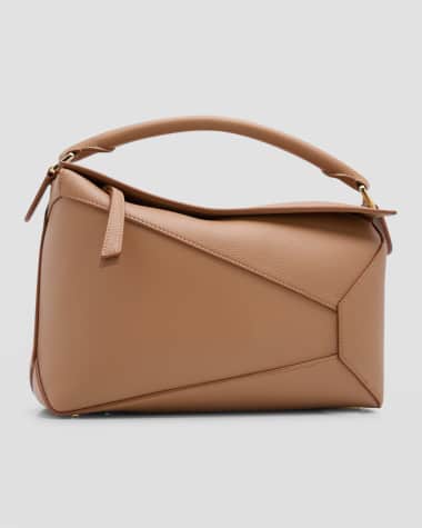 Loewe Puzzle Edge Top-Handle Bag in Soft Grained Leather