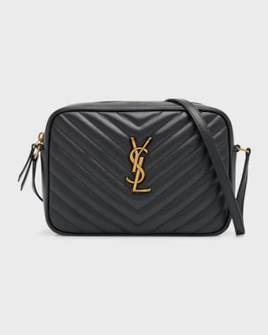 Saint Laurent Lou Medium YSL Camera Bag with Pocket in Quilted Leather