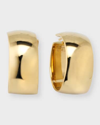 LANA 14K 25mm Curved Bold Hollow Hoops
