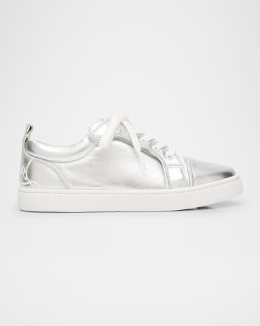 Christian Louboutin Girl's Funnyto Low-Top Metallic Leather Sneakers, Toddlers/Kids