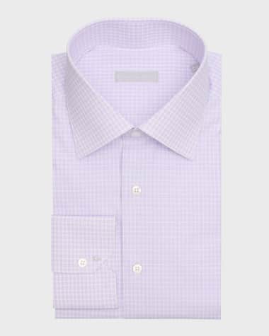 Stefano Ricci Men's Cotton Check Dress Shirt