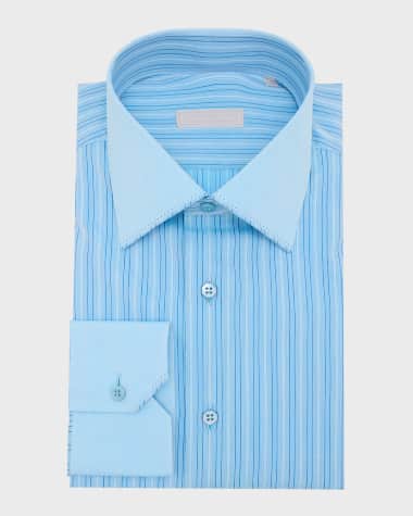 Stefano Ricci Men's Cotton Stripe Dress Shirt
