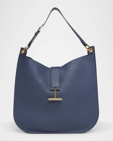 TOM FORD Tara Large Hobo Crossbody in Grained Leather