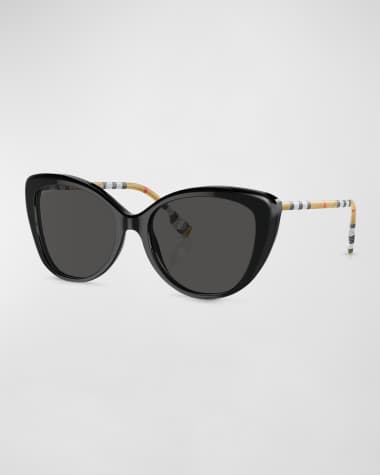 Burberry Check Acetate Cat-Eye Sunglasses