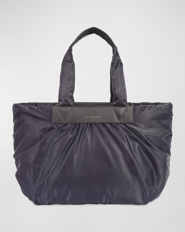 VeeCollective Caba Medium Ruched Nylon Tote Bag