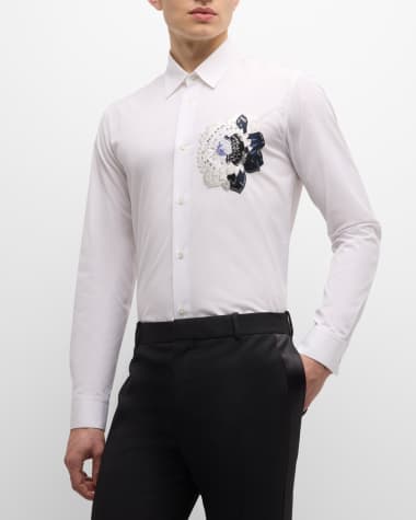 Alexander McQueen Men's Dutch Flower Dress Shirt