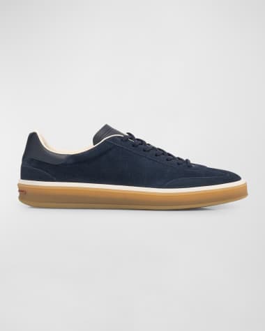 Loro Piana Men's Tennis Walk Suede Low-Top Sneakers