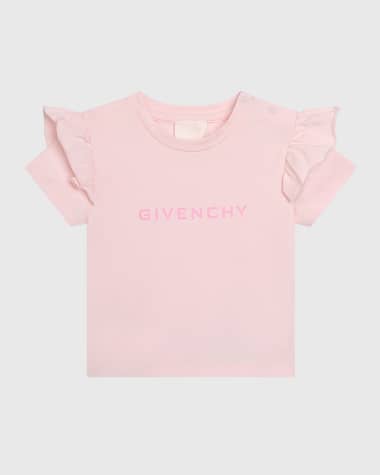 Givenchy Girl's Flounce Short-Sleeve T-Shirt, Size 12M-3
