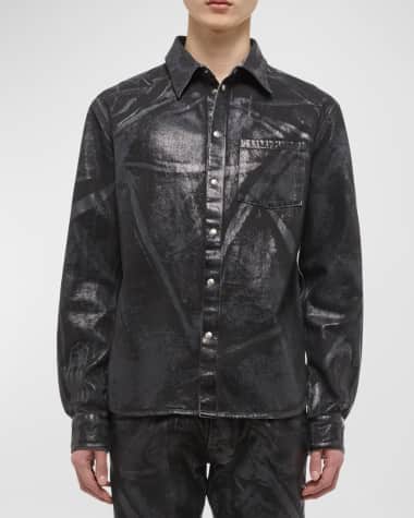Helmut Lang Men's Foil Denim Shirt Jacket