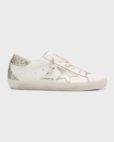 Golden Goose Superstar Glitter Leather Low-Top Sneakers