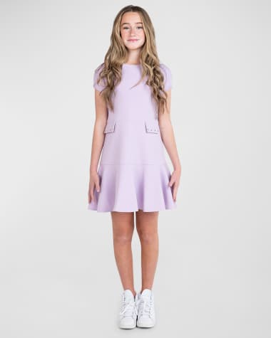 Zoe Girl's Mallory Knit Short-Sleeve Dress, Size 7-16