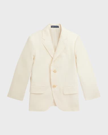 Ralph Lauren Childrenswear Boy's Solid Linen Tailored Sport Coat, Size 4-7