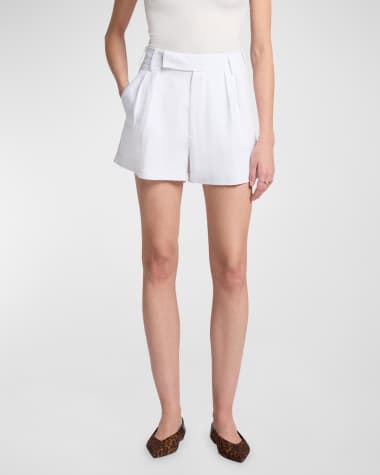 7 for all mankind Pleated Linen Shorts