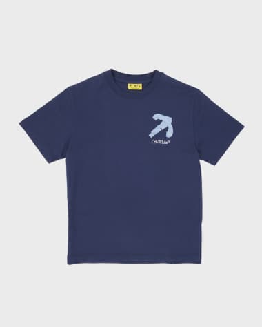 Off-White Boy's Acrylic Arrow Logo-Print T-Shirt, Size 4-12