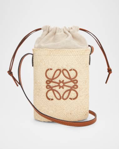 Loewe x Paula’s Ibiza Anagram Pocket Crossbody Bag in Iraca Palm