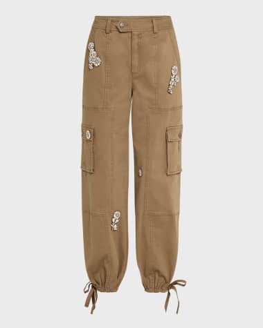 Cinq a Sept Crystal Chrysanthemum Zola Cargo Pants