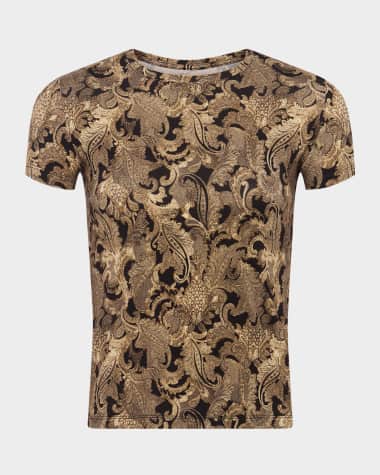 L'Agence Ressi Short-Sleeve Paisley Tee