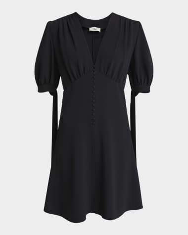 Chloe Empire-Waist Puff-Sleeve Dress