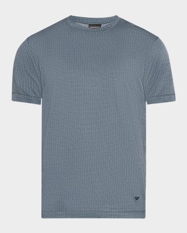 Emporio Armani Men's Geometric Crewneck T-Shirt