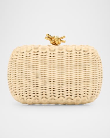 Bottega Veneta Knot Chain Rattan Crossbody Bag