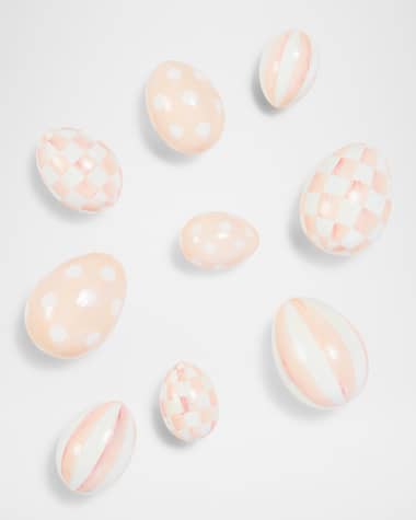 MacKenzie-Childs Rosy Eggs, Set of 9