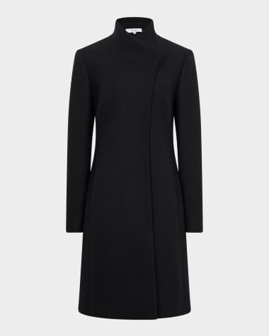 Reiss Mia Stand-Collar Wool Blend Coat