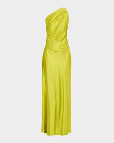 A.L.C. Aster One-Shoulder Satin Gown