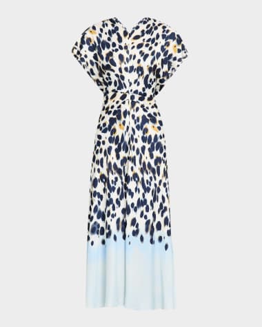 A.L.C. Remy Printed Short-Sleeve Midi Dress