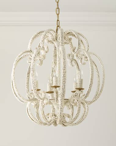 Neiman Marcus Scroll Shell 5-Light Chandelier - 25"