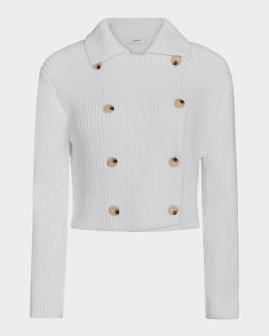 Vince Double-Breasted Sweater Jacket