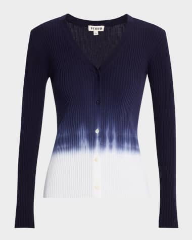 STAUD Cargo Tie-Dye Ribbed Cardigan