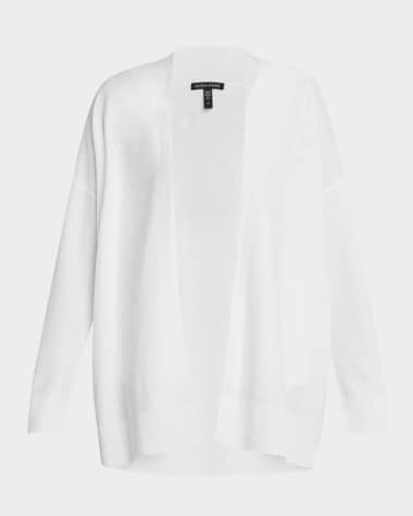 Eileen Fisher Open Organic Linen-Cotton Cardigan