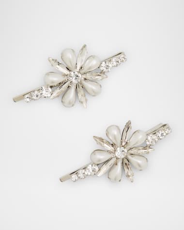 Lelet Ny Annie Pearly Crystal Bobby Pins, Set of 2
