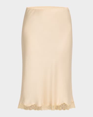 THE ROW Irene Silk Slip Skirt