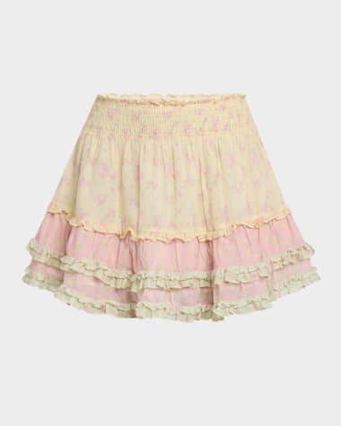 LoveShackFancy Camellia Mini Skirt