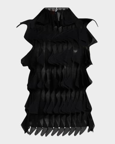 Missoni Pointed Ruffle Sleeveless Top