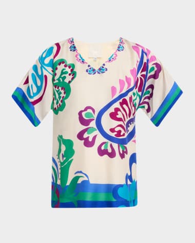 Johnny Was Slater Floral & Paisley-Print Tunic