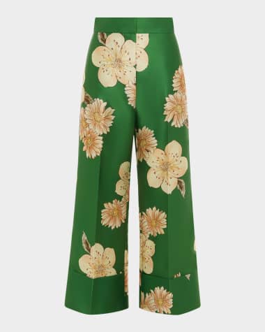 ALEMAIS Sage Cuffed Wide-Leg Pants