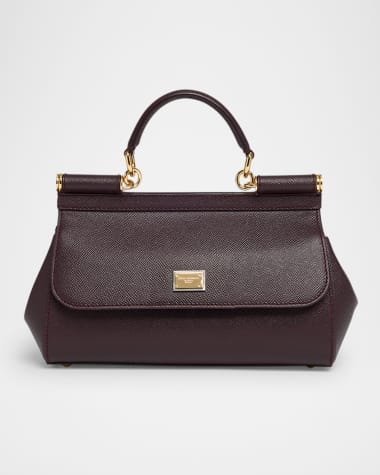 Dolce&Gabbana Sicily Leather Top-Handle Bag