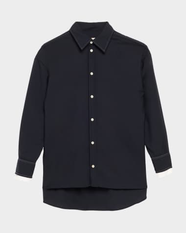 Marni Double Contrast Cuff Button-Front Shirt