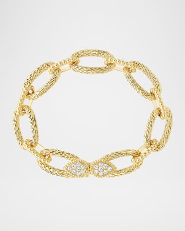Boucheron Serpent Boheme Vintage 18K Yellow Gold Diamond Link Bracelet