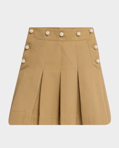 Sea Suzette Pleated Mini Skirt