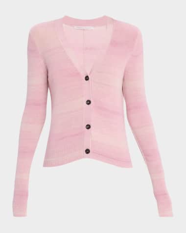 MARIA MCMANUS Featherweight Cashmere Slim V-Neck Cardigan