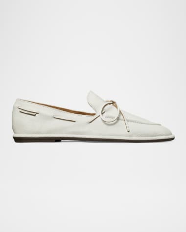 Tory Burch Leather Boat Shoes