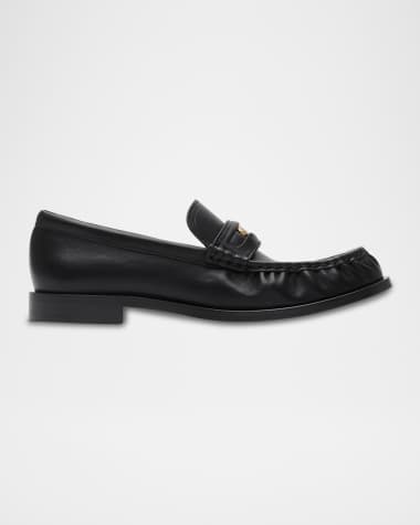 Burberry Cadet Grained Calf Leather Penny Loafers